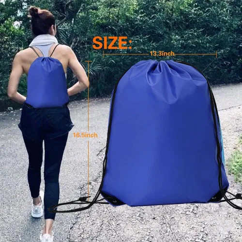 Miniatura 5 de CODOBON Mochila con cordón para dibujar bolsas de cuerda Cinch Bolsa de poliéster