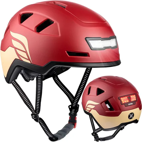 Miniatura 8 de XNITO - Casco de bicicleta con luces LED - Casco de bicicleta urbana para adultos, hombres y mujeres - Certificado dual CPSC y NTA-8776 - Clase 3