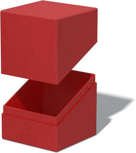 Miniatura 6 de Ultimate Guard RTE Boulder 100+, estuche para 100 tarjetas TCG de doble funda, color rojo, 97% renovable, fabricado en Alemania, almacenamiento