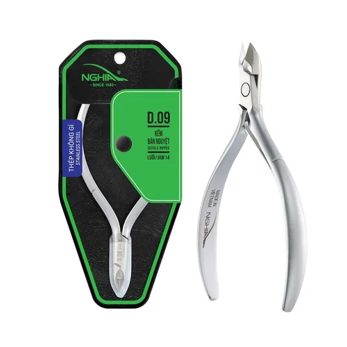 Miniatura 8 de NGHIA Alicate de cutículas D-09 JAW 12 Acero inoxidable Duradero y afilado Diseño ergonómico Chapado en gris Ideal para salones y uso