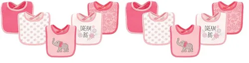 Miniatura 39 de Hudson - Babero unisex de algodón para bebé, baberos de algodón, talla única , Cactus rosa