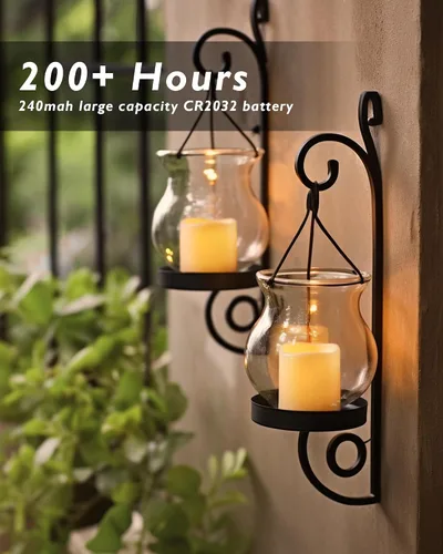 Miniatura 2 de Homemory Paquete de 24 velas votivas parpadeantes sin llama, velas falsas eléctricas de más de 200 horas, velas LED que funcionan
