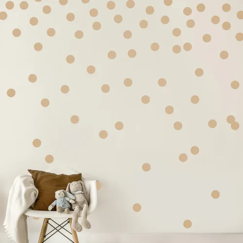 Calcomanía decorativa de pared Decals for the Wall, a lunares Marrón claro