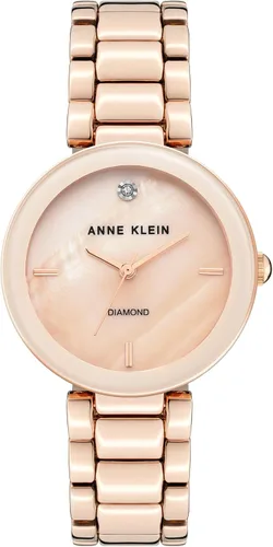 Miniatura 13 de Anne Klein Reloj de pulsera con esfera de diamante genuino para mujer
