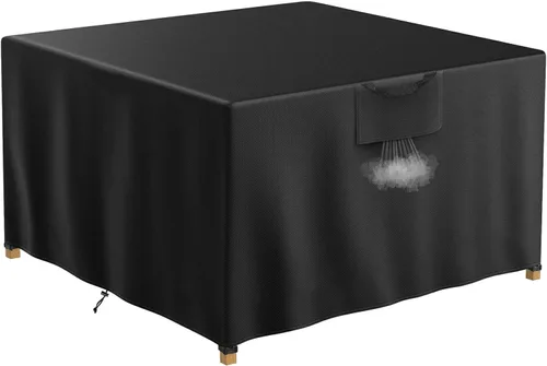 Miniatura 11 de Funda rectangular para mesa auxiliar, 100% impermeable, 46 x 26 x 13 pulgadas, funda para muebles de comedor, mesas de centro de picnic, sillas