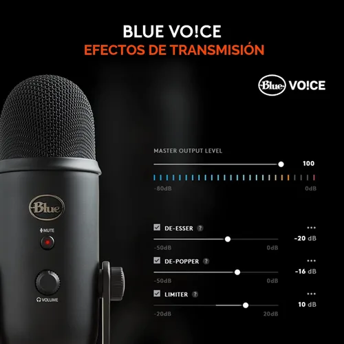 Miniatura 5 de Blue Yeti USB Mic para grabar y transmitir en PC y Mac, 3 cápsulas de condensador, 4 patrones de captación, salida de auriculares y control