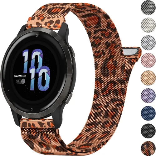 Miniatura 10 de 18mm Bandas de metal para Garmin Venu 3S / Venu 4 41mm / Venu 2S / Vivoactive 4S / Vivomove 3S / Forerunner 265s Correas de reloj, Correa de muñeca