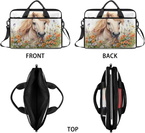 Miniatura 9 de Bolsa para laptop con correas acolchadas para el hombro, adecuada para portátiles de 13 a 15 pulgadas, fundas para portátiles de múltiples