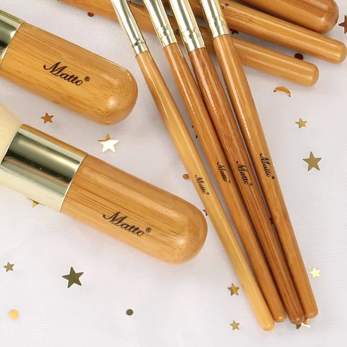 Miniatura 4 de Matto Juego de brochas de maquillaje de 9 piezas con bolsa de maquillaje de viaje