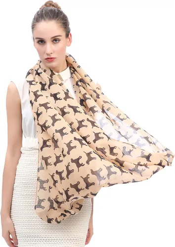 Miniatura 4 de Lina & Lily Labrador - Bufanda ligera con estampado de perro para mujer