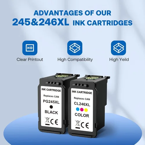 Miniatura 4 de Paquete combinado 245XL 246XL para Canon Ink 245 246 PG-245 XL CL-246 XL Cartuchos de tinta para Canon Pixma TR4500 TR4520 MX490 MX492 MG2522 MG2420