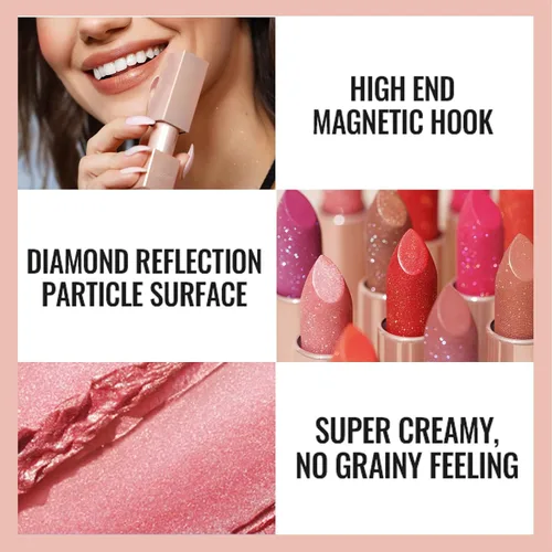 Miniatura 2 de Oulac Lápiz labial hidratante de coral para mujeres Bálsamo labial tintado infundido con ácido hialurónico sódico, maquillaje de labios ligero, PG04
