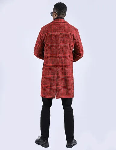 Miniatura 6 de UANEO Abrigo de gabardina casual con solapa de muesca para hombre