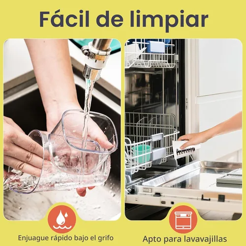 Miniatura 7 de Rallador de queso rotativo de 5 en 1 con manivela manual, rebanadora de verduras trituradora con 5 cuchillas intercambiables, ralladores para 5 in 1