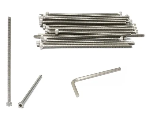 Miniatura 221 de iexcell 25 piezas M4 x 60/65/70/75/3.150 in paso de rosca 0.028 in acero inoxidable 304 cabeza hexagonal Tornillos Tornillos surtido Kit