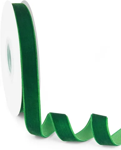 Miniatura 29 de Cinta de terciopelo de 5/8 pulgadas de ancho, 25 yardas, cinta de terciopelo negro en carrete para manualidades, envoltura de regalos, bricolaje