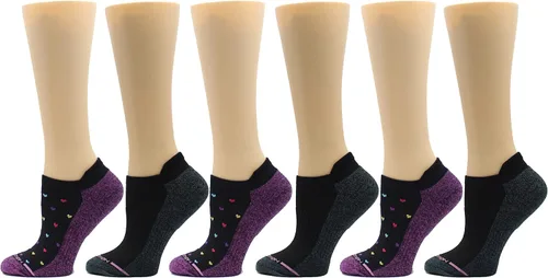 Miniatura 42 de Dr. Motion Calcetines de compresión de corte bajo para mujer, paquete de 2