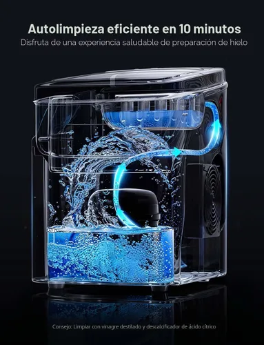 Miniatura 6 de GoveeLife - Máquina inteligente para hacer hielo de encimera, máquina portátil para hacer hielo con control de voz, 9 cubos de hielo en 6 minutos, 3