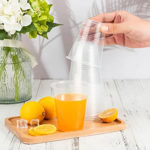 Miniatura 4 de RACETOP Paquete de 300 vasos de plástico desechables de 12 onzas, vasos de plástico transparente a granel, transparentes para bodas, Acción