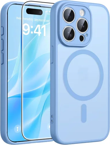 Miniatura 23 de FNTCASE Funda para iPhone 13 Pro: Fundas magnéticas translúcidas mate delgadas con protector de pantalla de vidrio templado