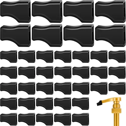 Miniatura 8 de Zhehao 20 tapas de goma para bomba de jarabe de café, tapas de goma para bomba de jarabe, dispensador de vertido, botella de licor de aceite, Negro