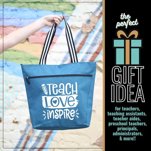 Miniatura 26 de Brooke & Jess Designs Teacher Tote Bag for Work - Teacher Handbag Gifts for Women, Teacher Bag Best Teacher Appreciation Gift