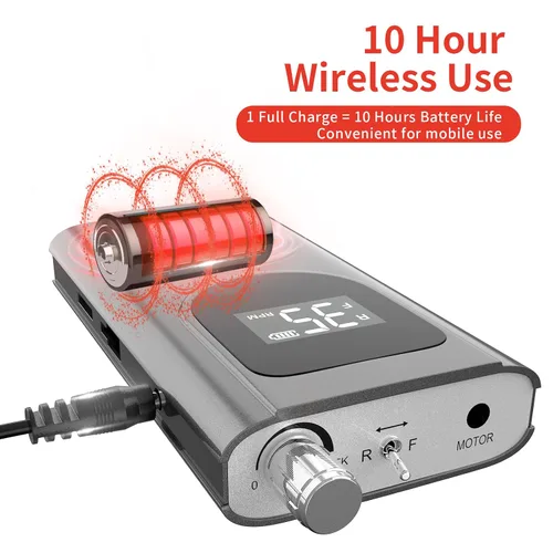 Miniatura 4 de Kredioo Taladro de uñas eléctrico profesional de 35000 rpm, máquina Efile portátil recargable, kit de 6 puntas para quitar uñas de gel acrílico, Gris