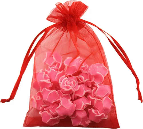 Miniatura 10 de 8 x 12 pulgadas 100 piezas bolsas con cordón de tela de organza bolsa de regalo de joyería bolsa de caramelo favores de boda B231 (azul bebé)