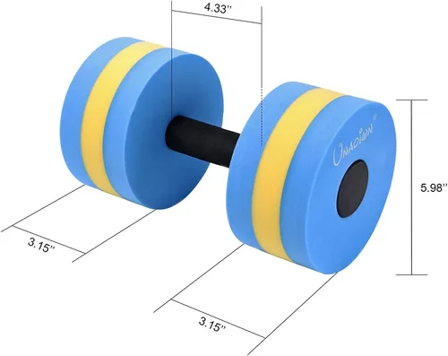 Miniatura 2 de Pesas de agua para ejercicio de piscina, 2 unidades, mancuernas de agua, aeróbicos, pesas de piscina, pesas acuáticas de resistencia ligera