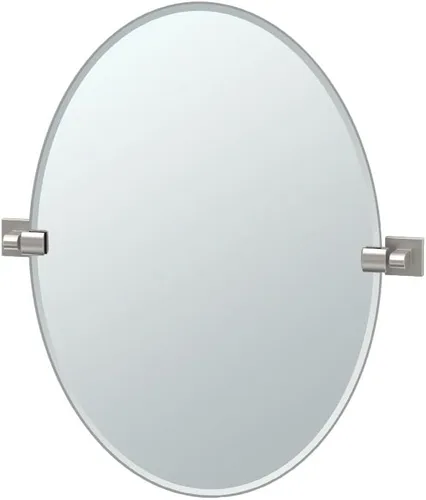 Miniatura 20 de Gatco 5679SM - Espejo rectangular sin marco, 24 pulgadas, latón cepillado negro mate combinado
