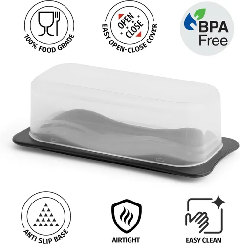 Miniatura 2 de Signoraware Mantequillera con Tapa - Recipiente Guardamantequilla con Tapa Transparente para Encimera, Refrigerador - Plástico Duradero