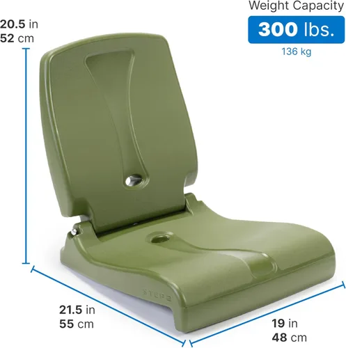 Miniatura 3 de Step2 Flip Seat - Asiento plegable, silla portátil para exteriores, piscina, plataformas traseras, campamento, silla de picnic; proporciona apoyo
