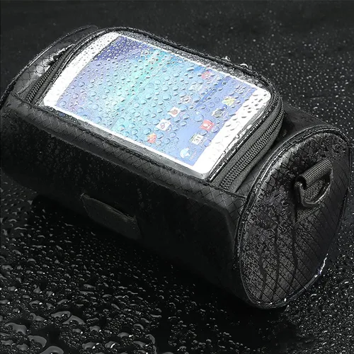 Miniatura 2 de Bolsa para Manillar de Bicicleta, Bolsa de Almacenamiento Frontal Impermeable, Accesorios de Soporte de Teléfono para Bicicleta, Funda Transparente