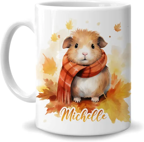Miniatura 23 de Hyturtle Taza de café personalizada de lobo de otoño, regalos de cumpleaños para los amantes del lobo, regalos de decoración de otoño para casa