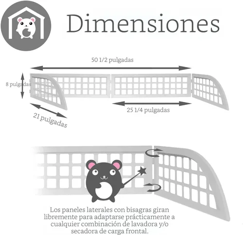 Miniatura 2 de Haus Maus El protector de lavandería original - Evita que la ropa sucia caiga detrás de tu lavadora/secadora - Inventado por una madre Gris pizarra