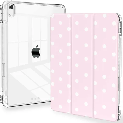Miniatura 20 de Feams Funda para iPad (A16) 11ª generación de 11 pulgadas 2025, iPad de 10.9 pulgadas 2022, cubierta trasera transparente delgada de tres pliegues