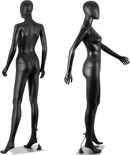 Miniatura 8 de Maniquí femenino de 70 pulgadas de cuerpo completo para vestido de costura, soporte de modelo, maniquí de exhibición realista con postura ajustable