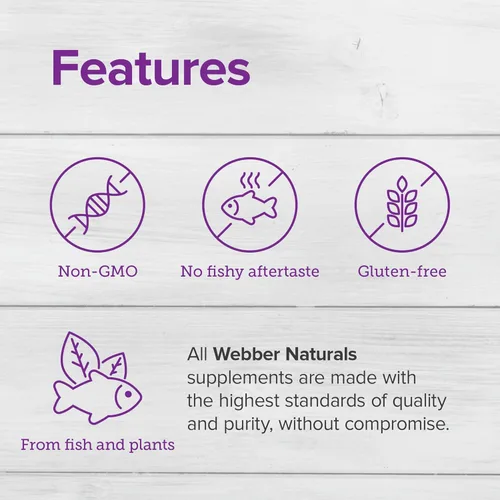 Miniatura 2 de Webber Naturals Triple Omega 3 6 9, 2400 mg de aceite de pescado por porción, alta potencia, 180 cápsulas blandas, sin regusto a pescado
