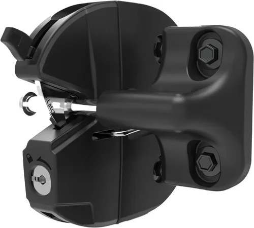 D&D Technologies LL3ABRND LokkLatch - Pestillo redondo para puerta de poste con botón de acceso externo, llave bloqueable y funciona en ambos lados