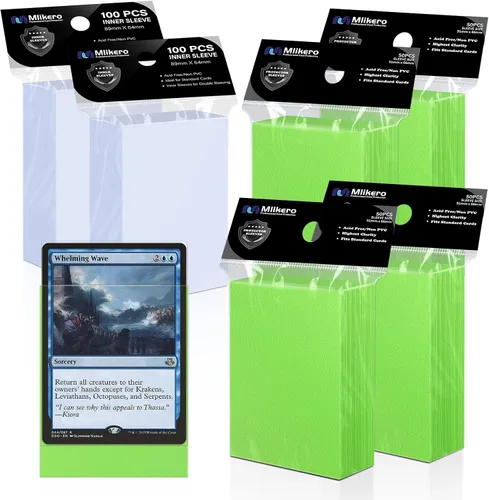 Miniatura 16 de Mlikero 1000 fundas para tarjetas, fundas para tarjetas de béisbol para tarjetas estándar, 10 colores fundas para tarjetas intercambiables aptas
