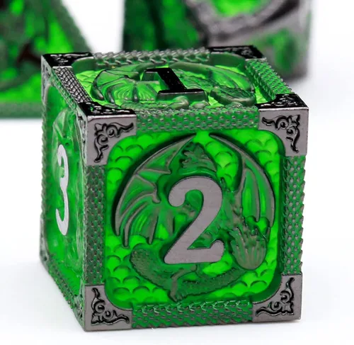 Miniatura 12 de Haxtec - Juego de dados de metal DND, dados poliédricos D&D compatibles con Dungeons and Dragons, regalo TTRPG, dados de metal bronce antiguo