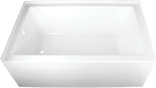 Kingston Brass Aqua Eden VTAP603622L - Tina de alcoba de acrílico de 60 pulgadas con desagüe a la izquierda, blanca