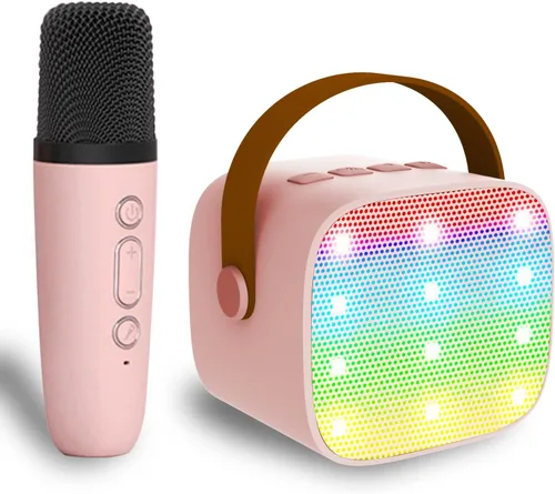 Miniatura 10 de Karaoke Machine for Kids, Mini Karaoke Machine for Kids Adults, Portable Bluetooth Speaker with 1 Wireless Microphones, Christmas Birthday Toys