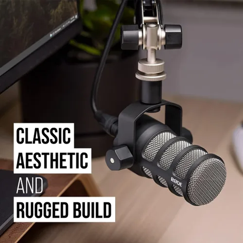 Miniatura 3 de Micrófono de transmisión dinámica cardioide PodMic RØDE: salida XLR, requiere interfaz de audio (RØDECaster, AI-1 o similar). Para conectar y usar