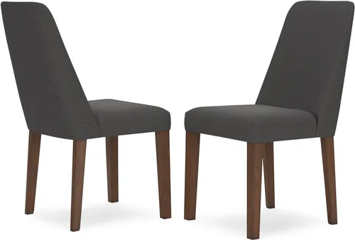 Miniatura 17 de Signature Design by Ashley Lyncott Silla auxiliar tapizada contemporánea para comedor con cojín de espuma, 2 unidades, azul y marrón