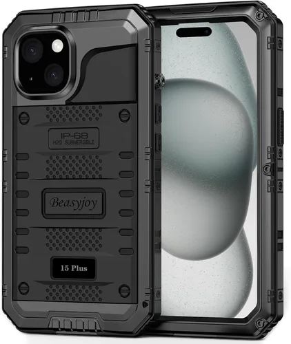 Miniatura 11 de Beasyjoy Funda de Metal para iPhone SE 2022/2020/8/7, Funda Impermeable Resistente con Protector de Pantalla, Protección de Cuerpo Completo Grado