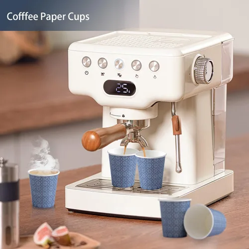 Miniatura 6 de Clawsoff Paquete de 300 Vasos de Papel de 8 oz, Vasos Desechables para Bebidas Calientes/Frías, Vasos de Café de Papel de 8 OZ, Vasos de Café
