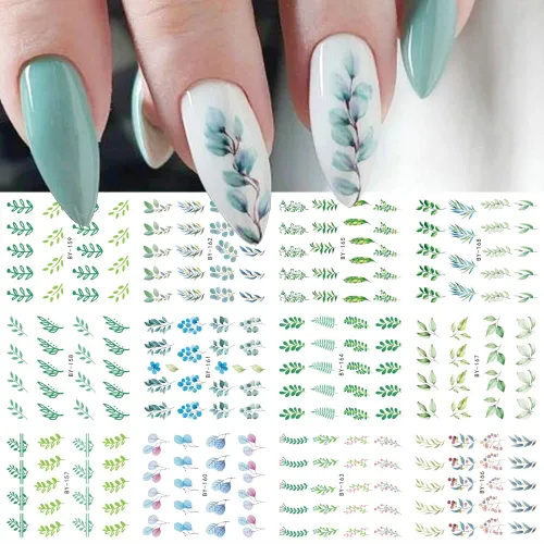 Miniatura 10 de SINSEN Calcomanías de arte de uñas de mariposa, mariposas coloridas de primavera y verano, bonitas decoraciones de arte de uñas para mujeres