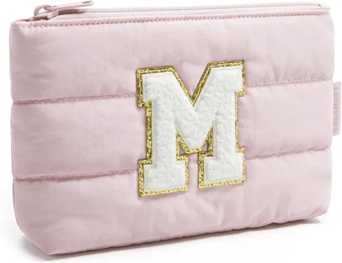 Miniatura 26 de BAGSMART Pequeña bolsa de maquillaje, neceser portátil esponjoso con cierre de cremallera con encanto, organizador de viaje resistente al agua