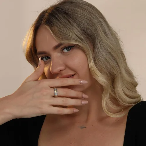Miniatura 5 de POPLYKE Anillos giratorios giratorios de plata de ley para mujer, para aliviar el estrés, regalo